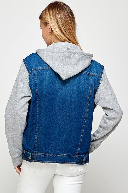 Women's Boyfriend Jacket With Fleece Hoodies