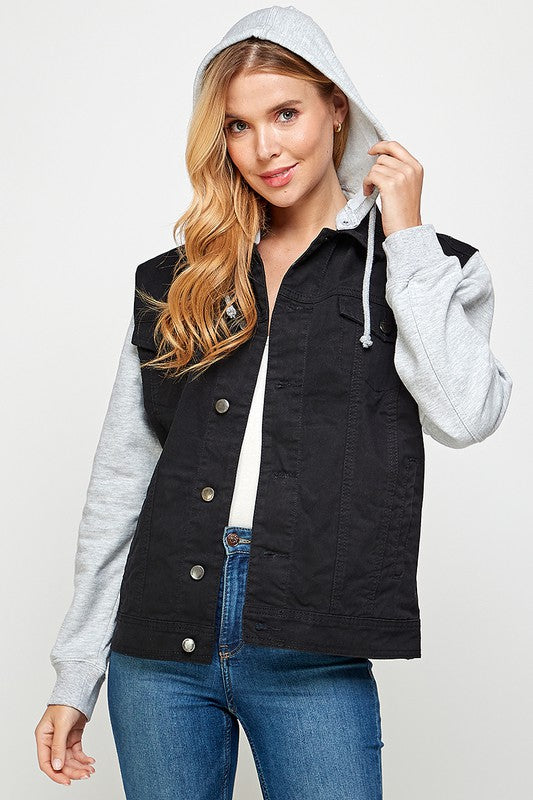 Women's Boyfriend Jacket With Fleece Hoodies