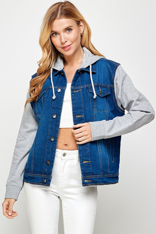 Women's Boyfriend Jacket With Fleece Hoodies