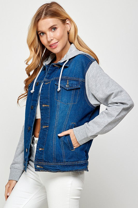 Women's Boyfriend Jacket With Fleece Hoodies