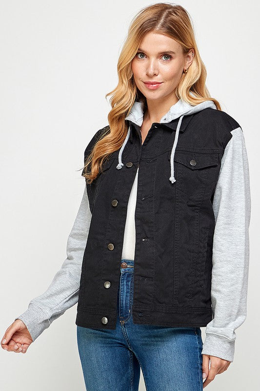 Women's Boyfriend Jacket With Fleece Hoodies