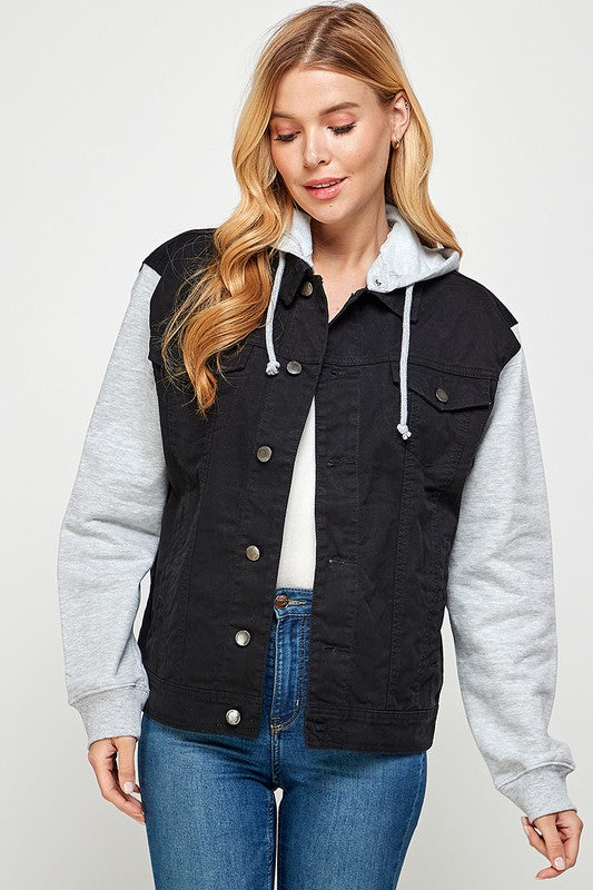 Women's Boyfriend Jacket With Fleece Hoodies