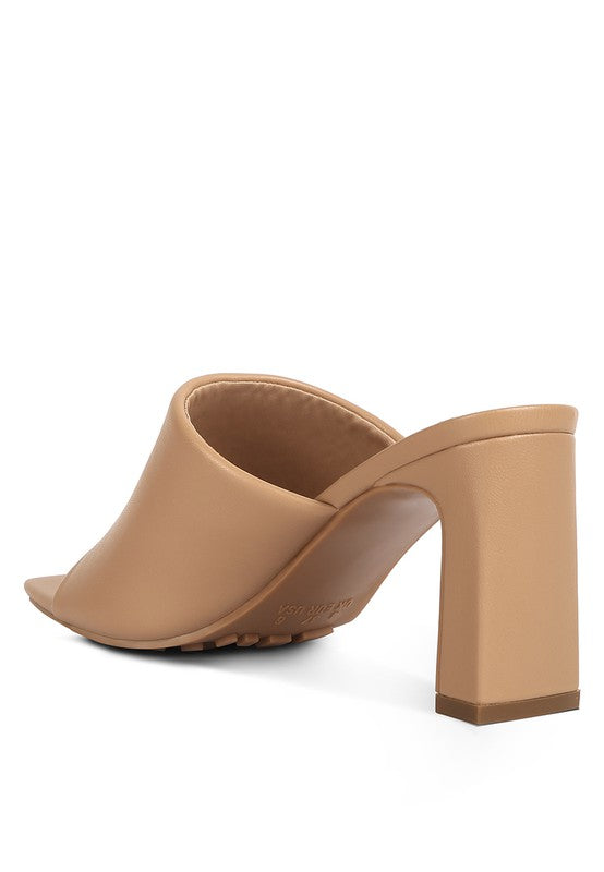 Cannes Slip-On Mid Heel Sandals