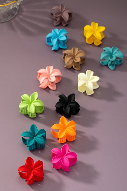 Bright Hawaiian Flower Hair Claw Clips