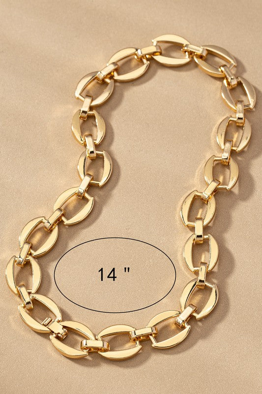 Chunky Chain Brass Necklace