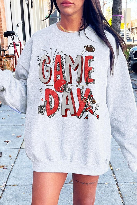 Game Day Football Graphic Fleece Sweatshirts