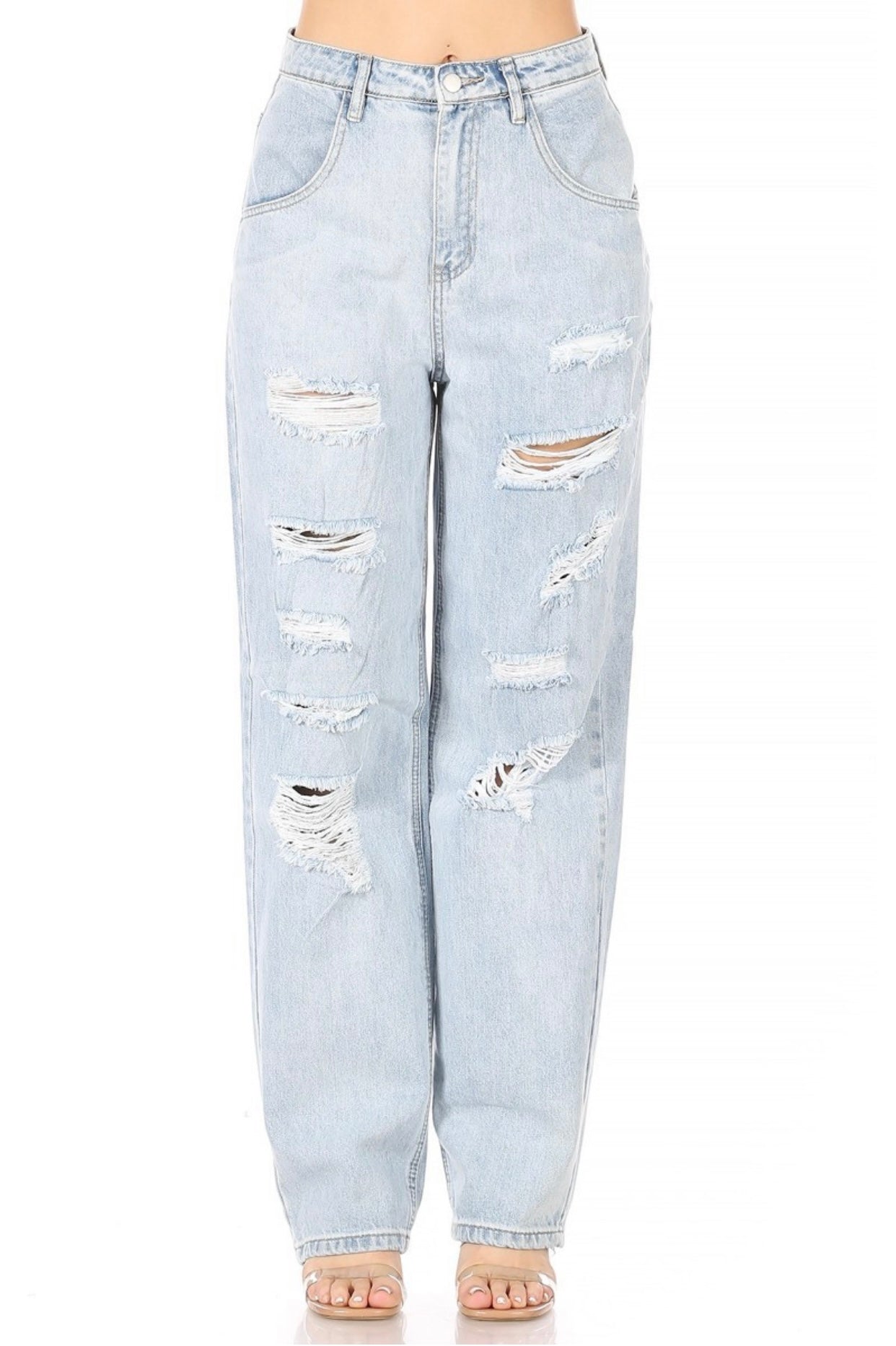 Indie High Waisted Boyfriend Jeans