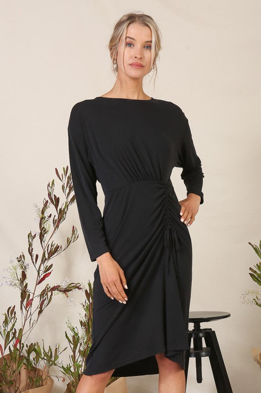 Hoilday Glam Ruched Dress