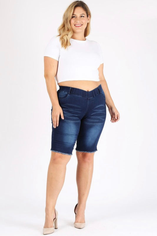 Extended Plus Size Slip Stretch Shorts