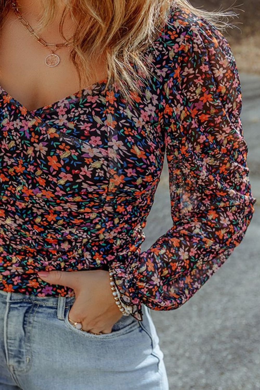 Floral Long Sleeve Blouse