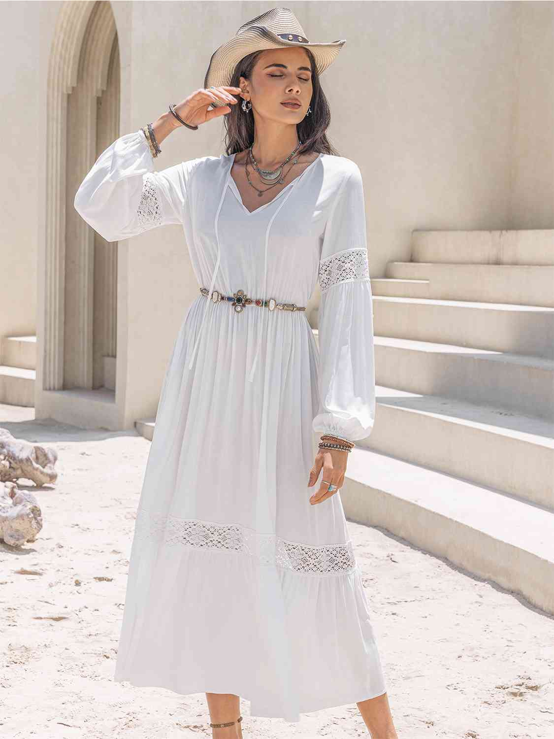 Peace Flow Midi Tiered Dress