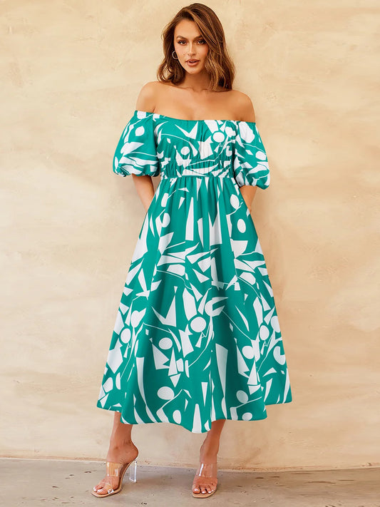 Puff Balloon Spring Flow Dress