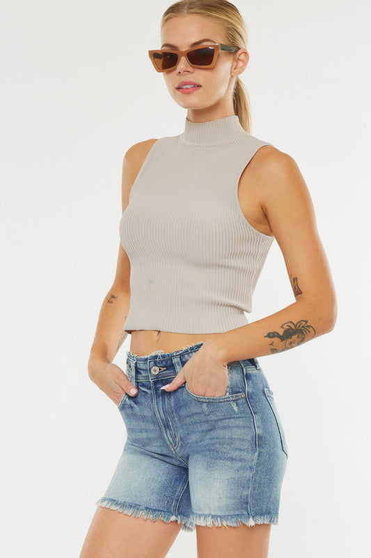 Kancan High Waisted Frayed Shorts