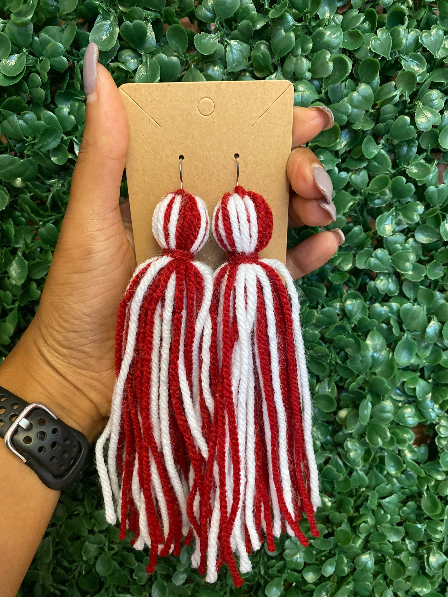 Boho Yarn Tassel Earrings (L)