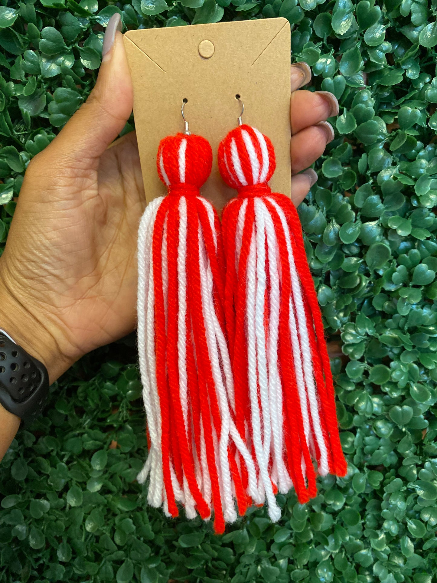 Boho Yarn Tassel Earrings (L)