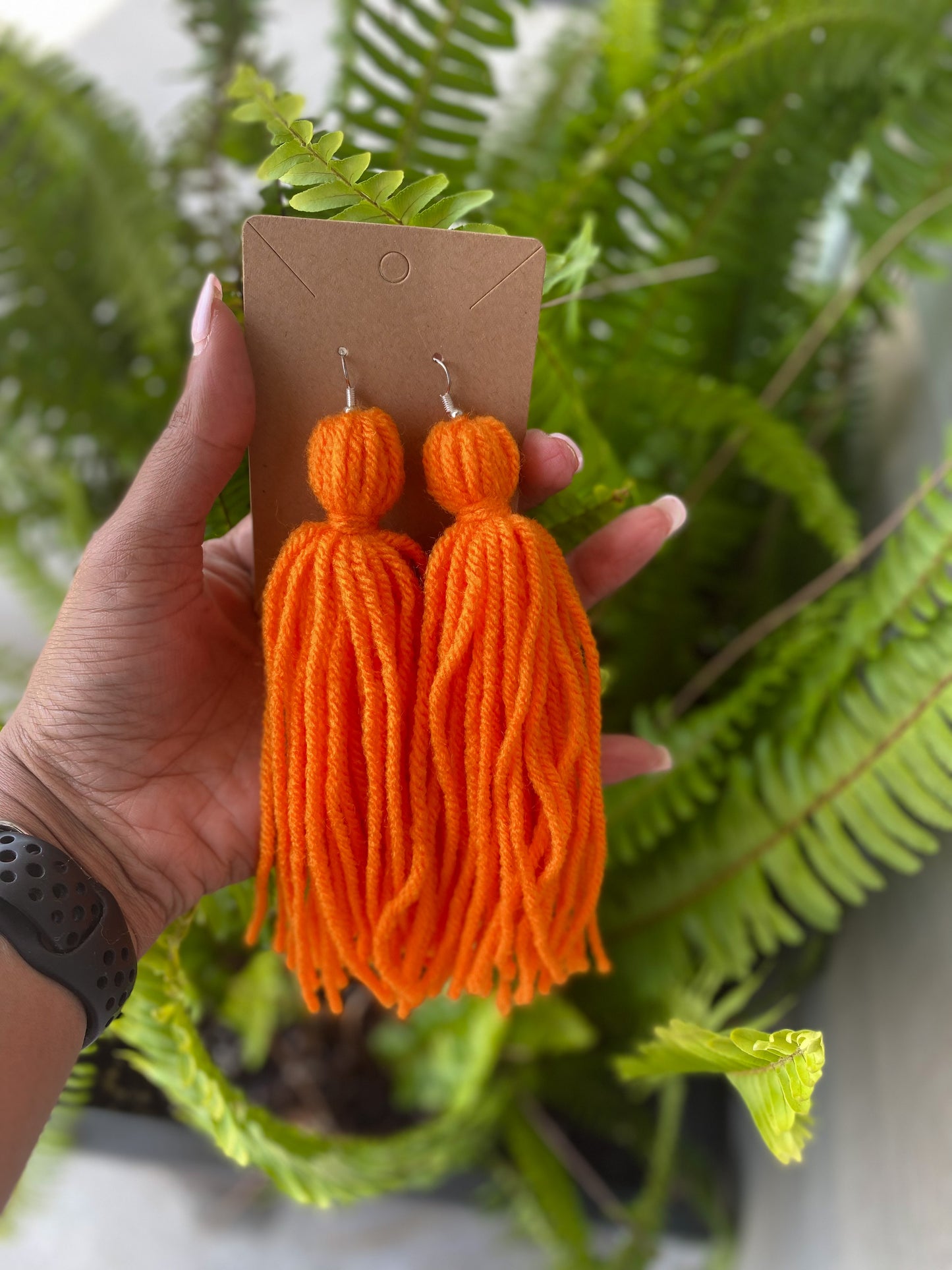 Boho Yarn Tassel Earrings (L)