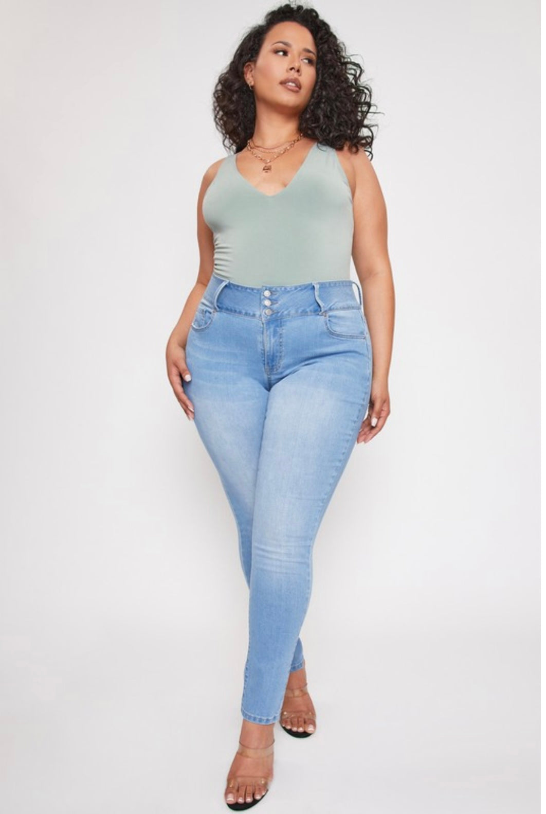 YMI Plus Size High Rise Skinny