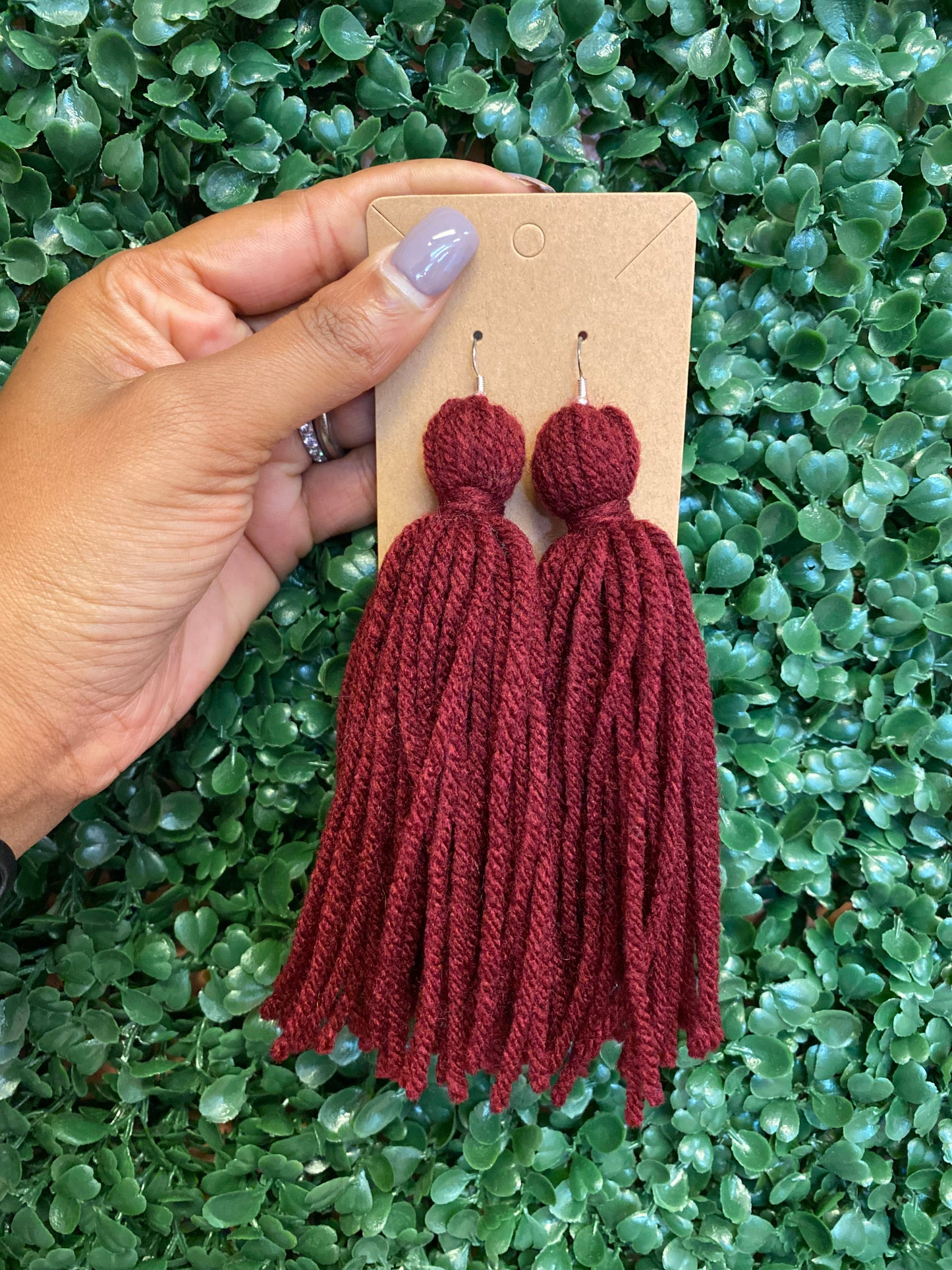 Boho Yarn Tassel Earrings (M)