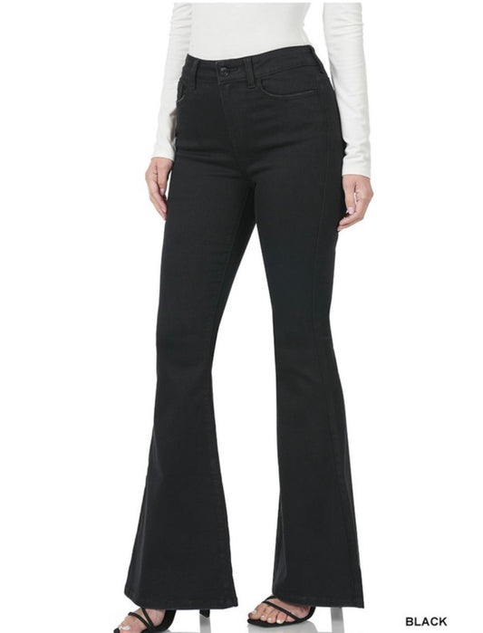 Ali High Rise Denim Flares